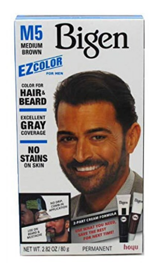 EZ COLOR FOR MEN #M5 -Medium Brown- 2.82oz.