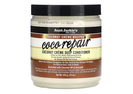 Coconut Cream Coco Repair Deep Conditioner 15oz, Butter Creme 7.5oz  or Curl Boss 15oz.