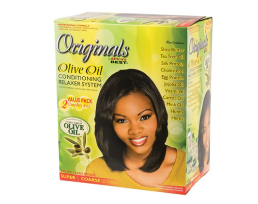 Originals by Africa's Best Olive Oil Hair Relaxer Kit, No lye Super AND REGULAR