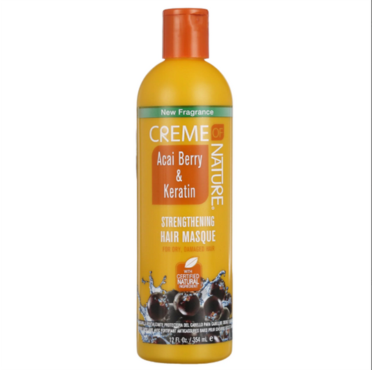 Cream of Nature Acai Berry & Keratin Strengthening Shampoo & Masque Set 12OZ.