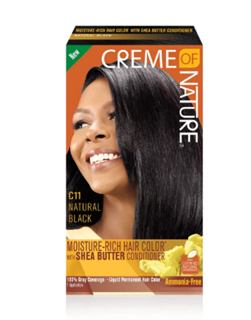 Creme of Nature Moisture Rich Permanent Hair Color C11 Natural Black, C10 Jet Black and Honey Blond C41 1 Ea