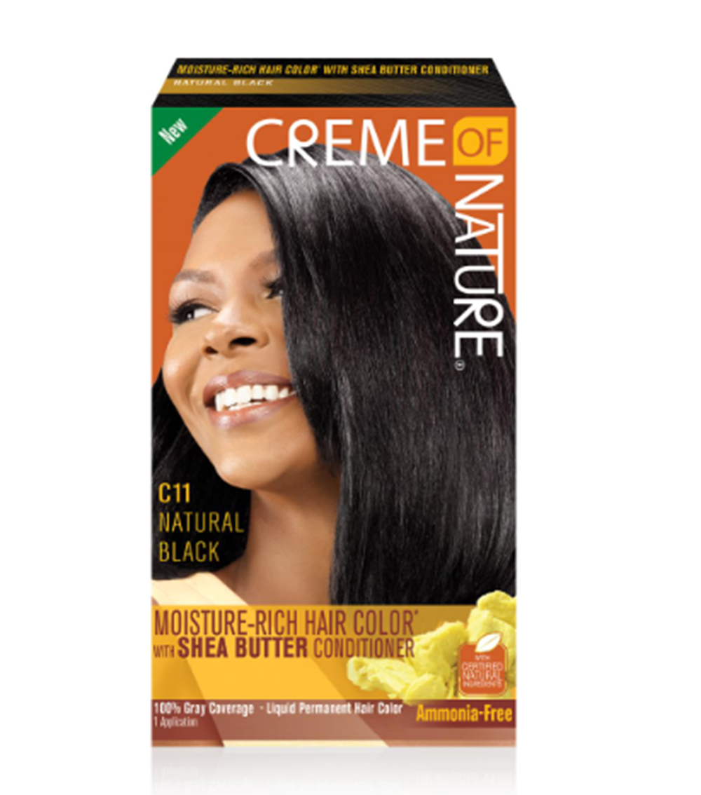 Creme of Nature Moisture Rich Permanent Hair Color C11 Natural Black, C10 Jet Black and Honey Blond C41 1 Ea