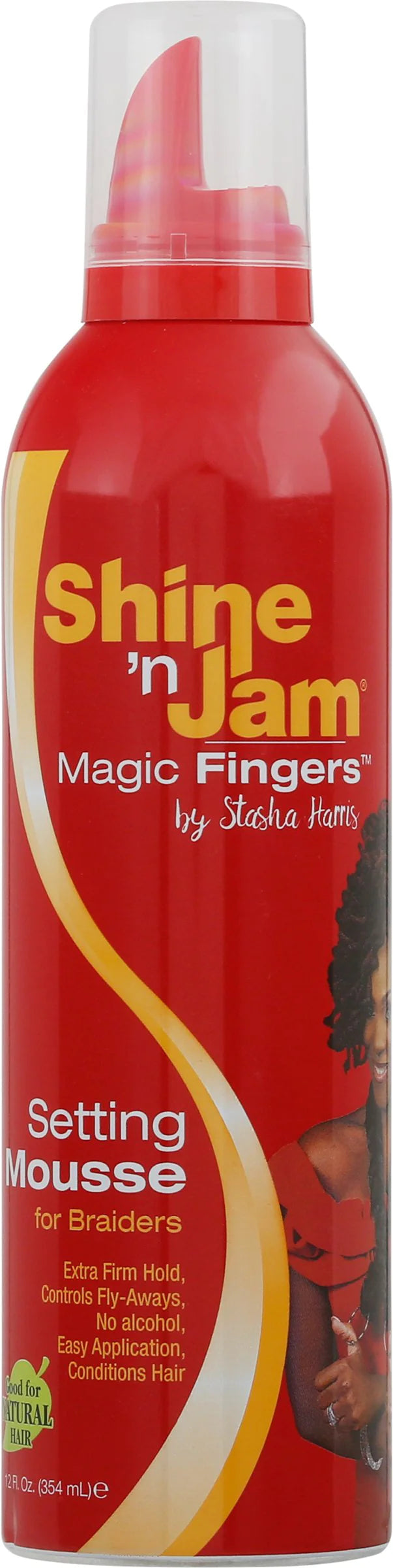 Ampro Shine N Jam Magic Fingers Setting Mousse for Braiders, 12oz.,