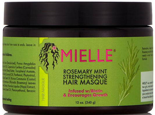 MIELLE - Rosemary Mint - Strengthening Hair Masque 12OZ